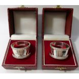 A pair of Scottish silver napkin rings, Edinburgh 1988, with Celtic decoration, 2.