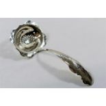 A 19th century Dutch silver sifter spoon, with date mark for 1857,