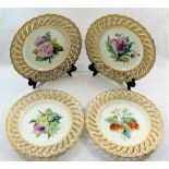 A set of four Coalport dessert plates,