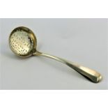 A George V silver sifter spoon, London 1913, 14.5cm long, 1.77ozt, 55.