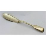 A large Irish fiddle and shell pattern butter knife, Dublin 1861, 19.2cm long, 1.47ozt, 45.