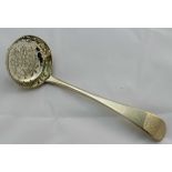 A Victorian old English pattern sifter spoon, London 1859, 15.5cm long, 1.47ozt, 45.