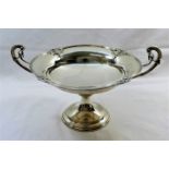 A George V silver tazza with cast and pierced decoration, Birmingham 1912, 27.7cm diameter, 13.