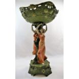 A Royal Vienna Art Nouveau porcelain figural comport,