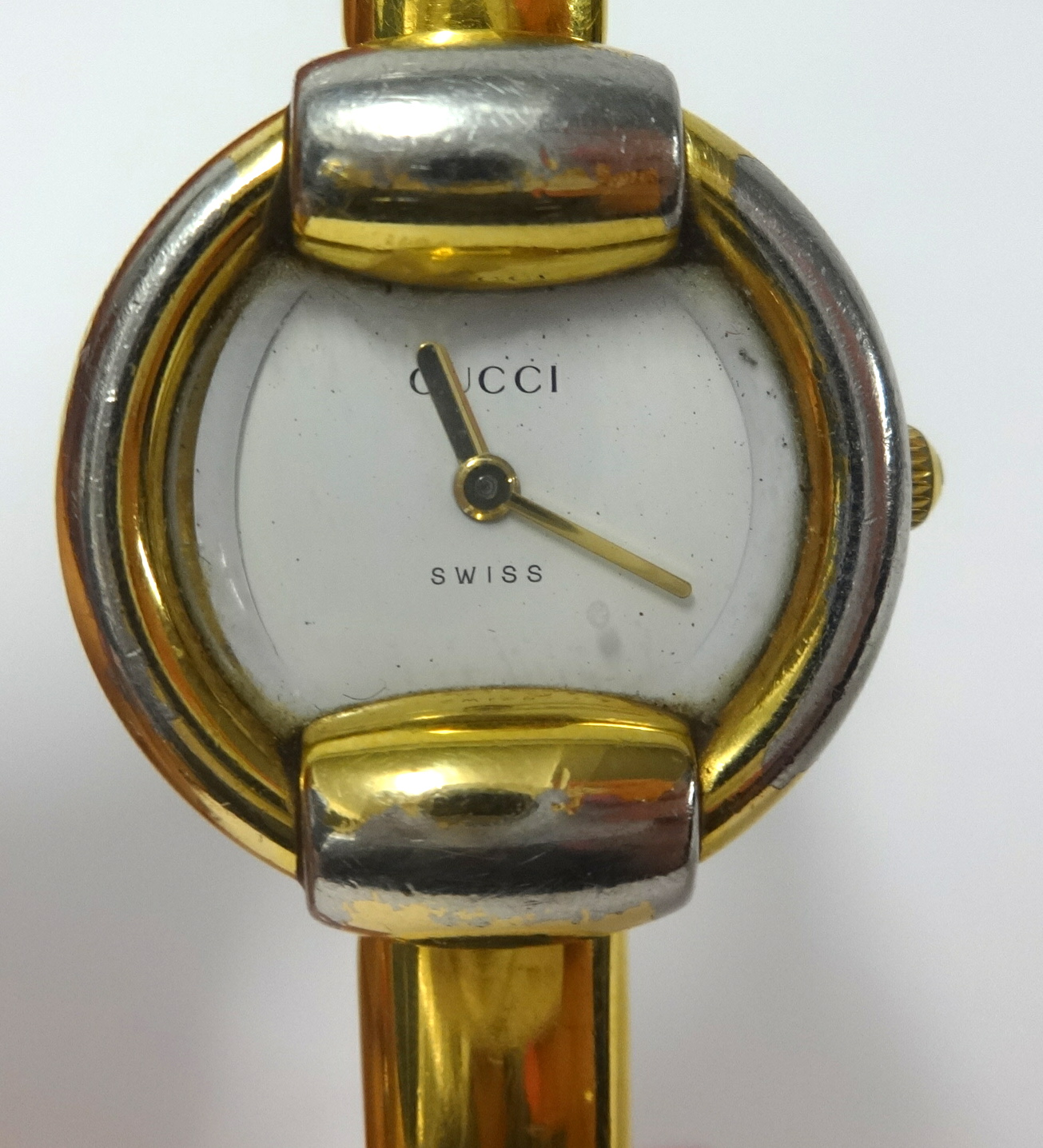 Omega, a ladies De Ville quartz wristwatch in yellow metal together with a Gucci ladies fashion - Image 2 of 2