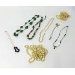 Eight assorted necklaces