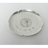 QEII silver Jubilee pin dish