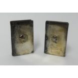 William Hutton, two Common Prayer books with silver hallmarked covers decorated with an art