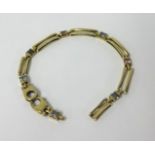 A 9ct gold multi stone bracelet, approx 10gms.