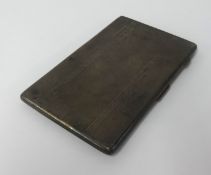 A silver and engine turned cigarette case, approx 6.40oz.