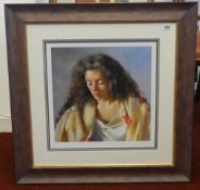 Robert Lenkiewicz (1941-2002), 'Study of Anna', signed limited edition print No.429/750, with