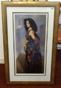 Robert Lenkiewicz (1941-2002), 'Anna with Black Shawl', signed limited edition print No.124/475,