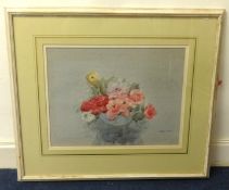 Sybil Mullen Glover (1908-1995), watercolour, 'Flowerpiece' 29cm x 39cm.