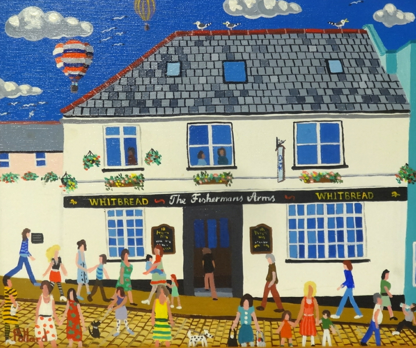 Brian Pollard, acrylic on board, 'The Fisherman's Arms', August 1988, 26cm x 30cm, Provenance; - Image 2 of 2