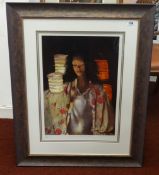 Robert Lenkiewicz (1941-2002), 'Anna with Paper Lanterns', signed limited edition print with