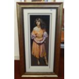 Robert Lenkiewicz (1941-2002), 'Karen Standing', signed limited edition print No.354/500, embossed