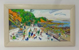 Fred Yates (1921-2008), oil on board, 'Teignmouth, Devon' signed, 25cm x 46cm, Provenance,