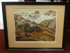 Adrian Allinson (1890-1959) two signed mountaineering prints, numbered 12 and 6, 24cm x 32cm (2)