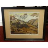 Adrian Allinson (1890-1959) two signed mountaineering prints, numbered 12 and 6, 24cm x 32cm (2)