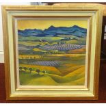 Alan Cotton (1938), signed oil on canvas, titled verso 'Provence Hillside in the Luberon', 36cm x