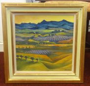Alan Cotton (1938), signed oil on canvas, titled verso 'Provence Hillside in the Luberon', 36cm x