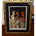 Robert Lenkiewicz (1941-2002), 'Anna with Paper Lanterns', signed limited edition print No.263/