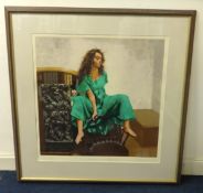 Robert Lenkiewicz (1941-2002), 'Painter with Anna', limited edition signed print No.101/195,