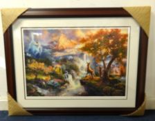 Thomas Kinkade (American 1958-2012), 'Bambi's First Year', print, 48cm x 70cm.