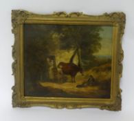 Early 19th Century English School oil on panel, monogrammed 'TSC', in original gilt swept frame,