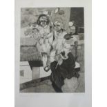 Anthony Currell ( born 1942-), artist proof, etching 'Mother and Child' signed in pencil,