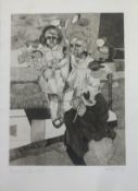 Anthony Currell ( born 1942-), artist proof, etching 'Mother and Child' signed in pencil,