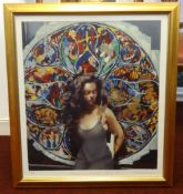 Robert Lenkiewicz (1941-2002), signed limited edition print, titled, 'Anna, Stained Glass Window,