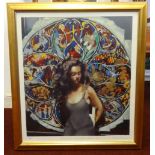 Robert Lenkiewicz (1941-2002), signed limited edition print, titled, 'Anna, Stained Glass Window,