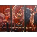 Hamish Blakely (born 1968), Contemporary Realist, 'Angels of Amsterdam' canvas limited edition circa