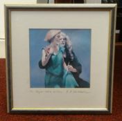 Robert Lenkiewicz (1941-2002), open small miniature print, signed and titled to the mount, 'For