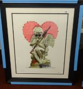 J.J.Adams (born 1978-) signed limited edition print 'Cupid' No 12/195