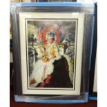 J.J.Adams (born 1978-) signed limited edition print 'The Queens Coronation'. 63/90