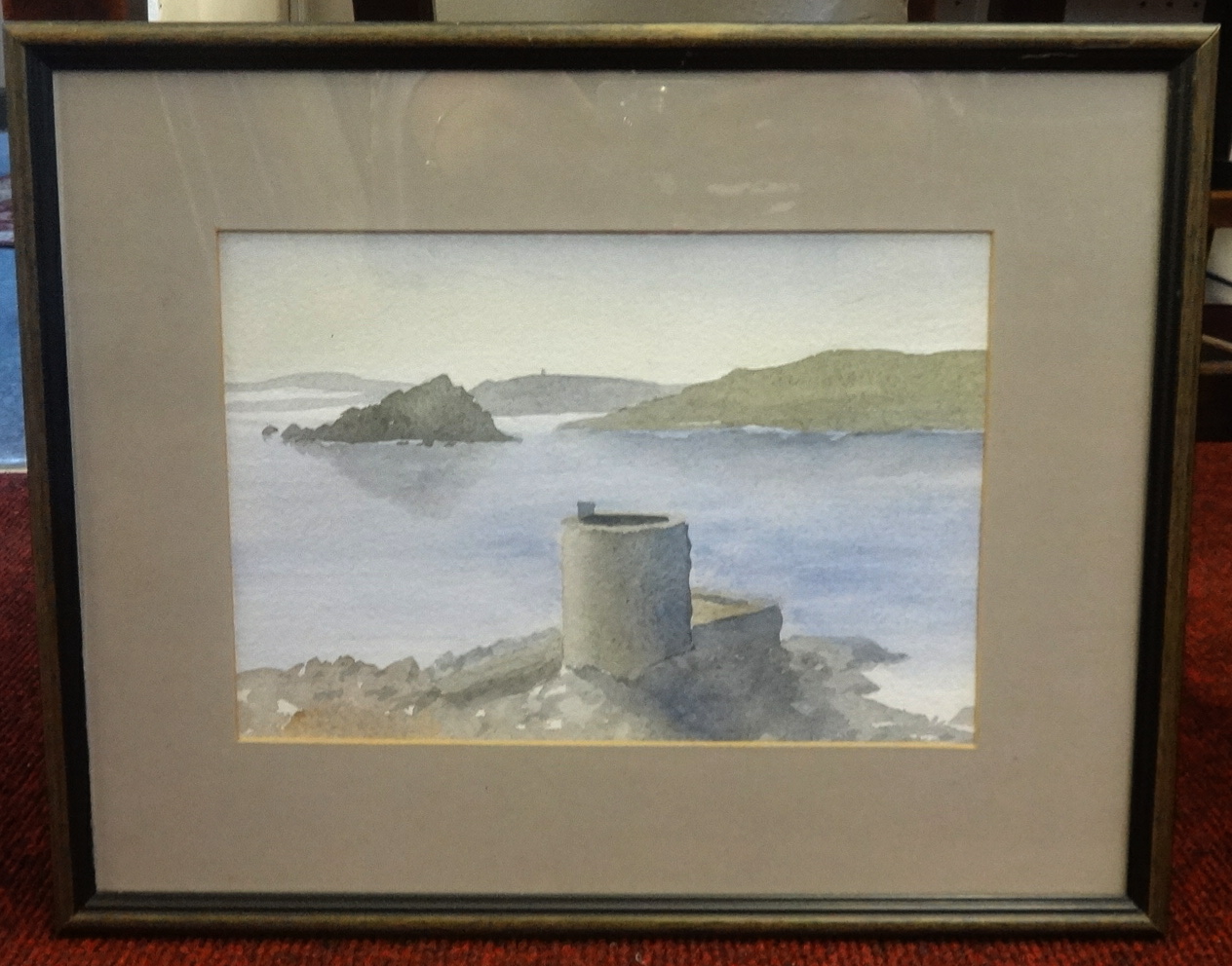 Arnold Melhuish signed watercolour, 'Cromwell's Tower, Tresco, 1998', 22cm x 15cm and M.Mc.Brian,