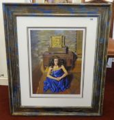 Robert Lenkiewicz (1941-2002), 'Anna Seated', signed and titled in pencil also signed by Anna Navis,