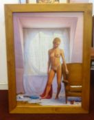 Mark Salwowski (1953) original painting, 'Nude' signed and dated 1998, 83cm x 59cm, Mark is a