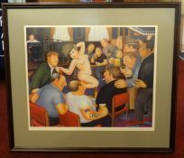 Beryl Cook (1926-2008), 'Lunchtime Refreshment', signed print, published by Alexander Gallery,
