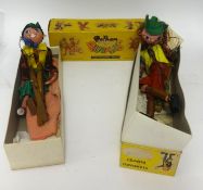Two Pelham puppets, 'The Dutch Girl' and 'Boy', boxed.