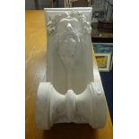A pair of replica large plaster corbels (2).