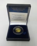 London Mint, Crown Jewels Gold Proof Coin, 24ct gold, with coat of arms of Sierre Leone, set with