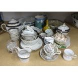 A collection of 19th Century and later porcelain objects, various damage, including Mocha ware.
