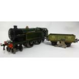 Hornby No 2 special clockwork tank locomotive GW No '2221' on GW style plate (1936-1941) with GWR
