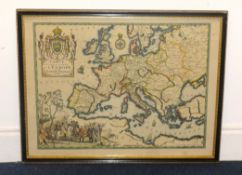 Antiquarian Map, Europe and the Empire of France 1807, 39cm x 50cm.