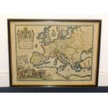 Antiquarian Map, Europe and the Empire of France 1807, 39cm x 50cm.