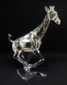 Swarovski, 'The African Wildlife Collection' Giraffe, champagne colour, boxed.