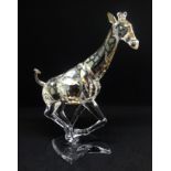 Swarovski, 'The African Wildlife Collection' Giraffe, champagne colour, boxed.